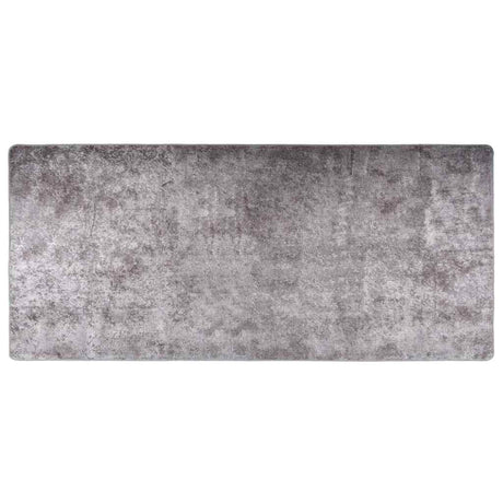 Vidaxl tæppe vaskbart anti-slip 80x300 cm grå