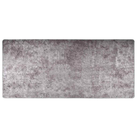 Vidaxl tæppe vaskbart anti-slip 80x300 cm grå