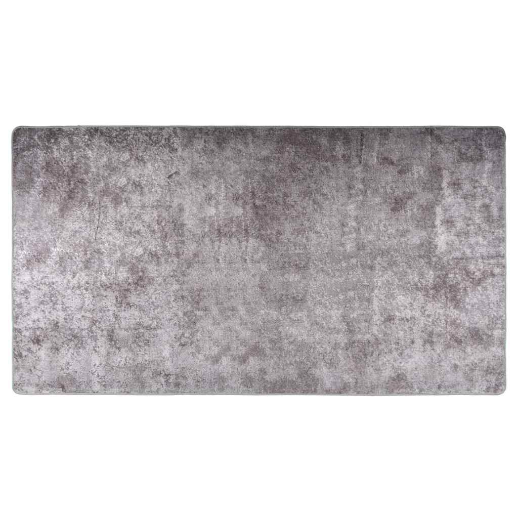 Vidaxl tæppe vaskbart anti-slip 190x300 cm grå