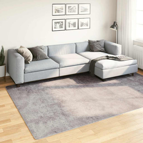 Vidaxl tæppe vaskbart anti-slip 190x300 cm grå