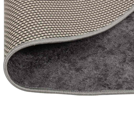 Vidaxl tæppe vaskbart anti-slip Ø120 cm grå