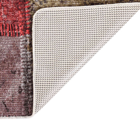 Vidaxl tæppe vaskbart anti-slip patchwork 160x230 cm flerfarvet