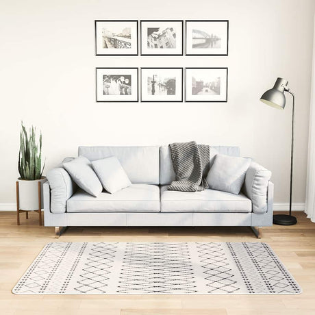 Vidaxl tæppe vaskbart anti-slip 80x150 cm sort og hvid
