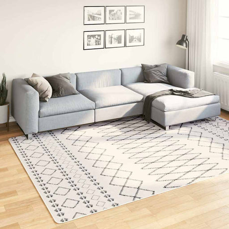 Vidaxl tæppe vaskbart anti-slip 190x300 cm sort og hvid