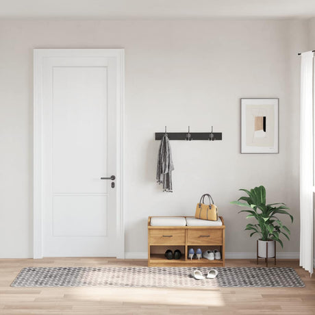 Vidaxl tæppe vaskbart anti-slip 80x300 cm flerfarvet