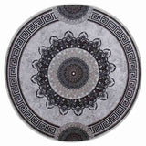 Vidaxl Rug Washable Anti-Slip Ø120 cm flerfarvet