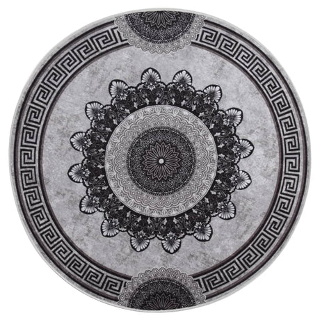 Vidaxl Rug Washable Anti-Slip Ø120 cm flerfarvet