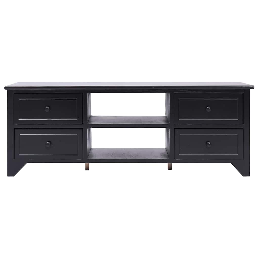 Vidaxl tv-meubel 108x30x40 cm massief paulowniahout zwart