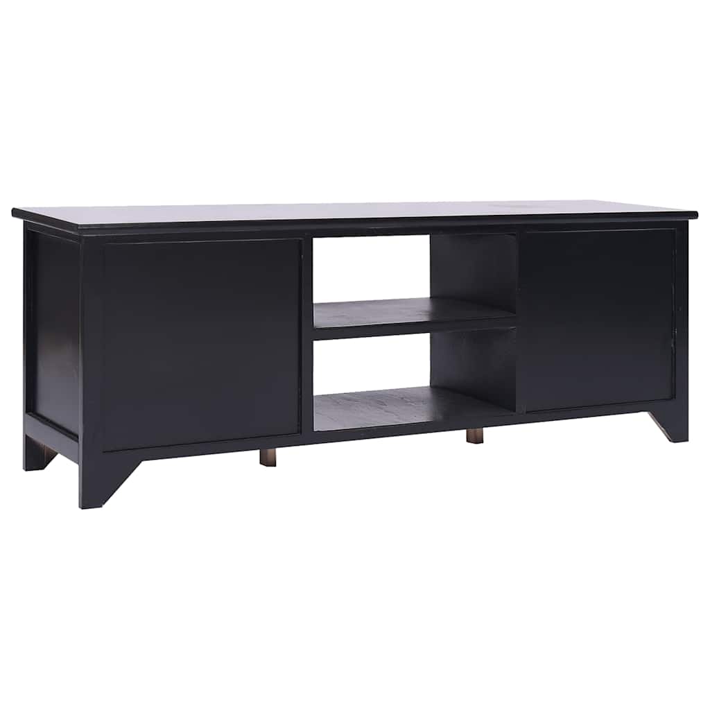 Vidaxl tv-meubel 108x30x40 cm massief paulowniahout zwart