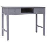 Vidaxl bureau 108x45x76 cm massief paulowniahout grijs