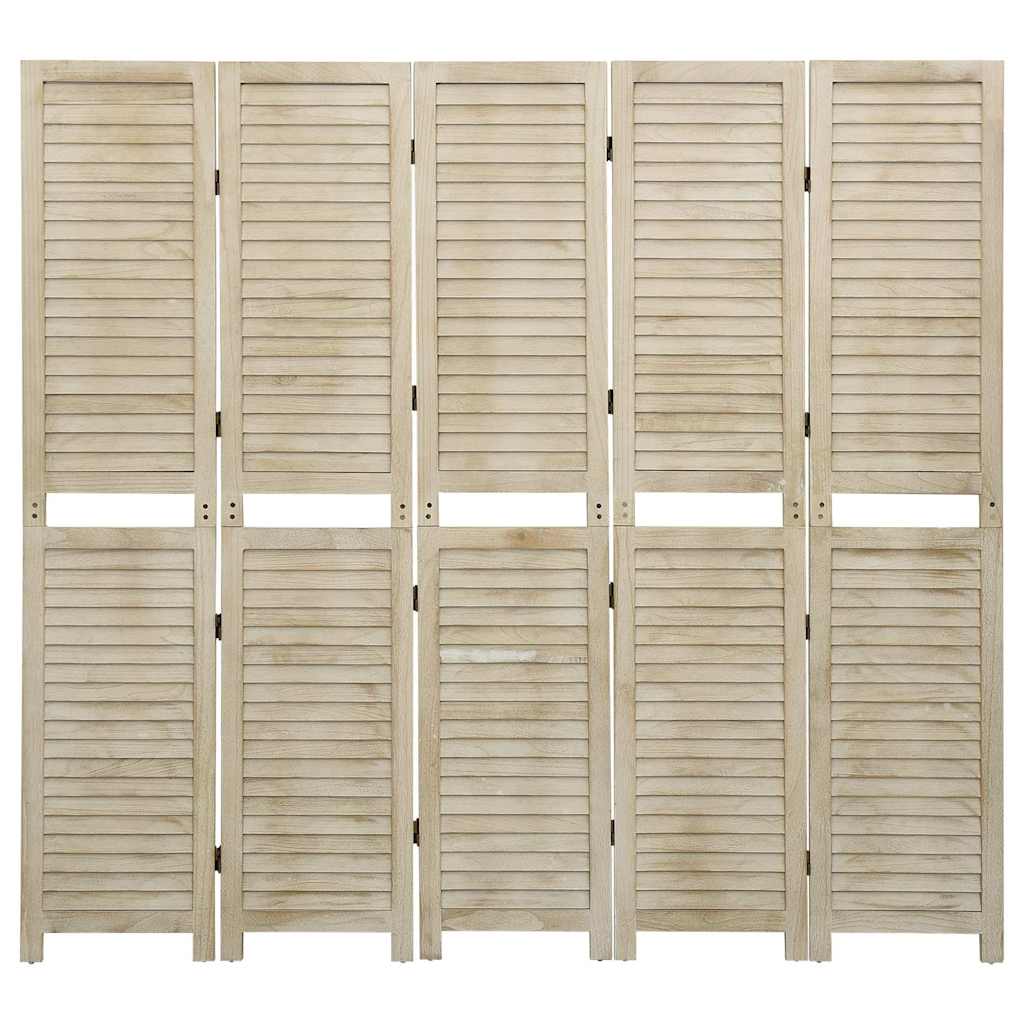 Vidaxl kamerscherm met 5 panelen 175x165 cm massief paulowniahout
