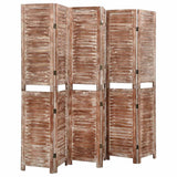 Vidaxl kamerscherm 6 panelen 210x165 cm massief paulowniahout bruin