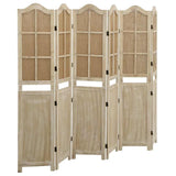 Vidaxl kamerscherm met 6 panelen 214x165 cm stof bruin