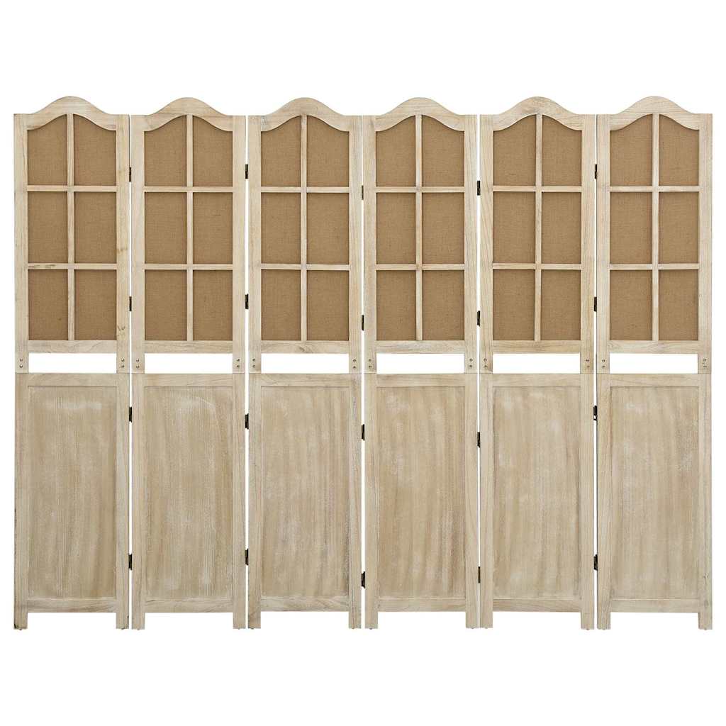 Vidaxl kamerscherm met 6 panelen 214x165 cm stof bruin