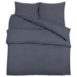 VIDAXL DUVET OVERLAY SET Letvægt 220x240 cm Mikrofiber Anthracite