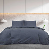 VIDAXL DUVET OVERLAY SET Letvægt 155x220 cm Mikrofiber Anthracite