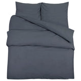 VIDAXL DUVET OVERLAY SET Letvægt 260x220 cm Mikrofiber Anthracite