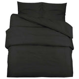 Vidaxl DUVET OVERLAY SET Letvægt 155x220 cm Mikrofiber sort