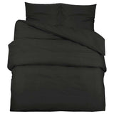 Vidaxl DUVET OVERLAY SET Letvægt 155x220 cm Mikrofiber sort