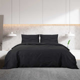 Vidaxl DUVET OVERLAY SET Letvægt 155x220 cm Mikrofiber sort