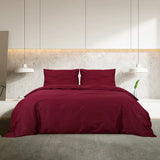 Vidaxl dekbedovertrekset lichtgewicht 135x200 cm microvezel bordeaux