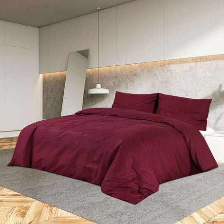 Vidaxl Duvet Crossing Set lette 135x200 cm mikrofiber Bordeaux
