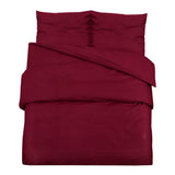 Vidaxl dekbedovertrekset lichtgewicht 155x220 cm microvezel bordeaux
