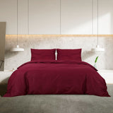 Vidaxl dekbedovertrekset lichtgewicht 155x220 cm microvezel bordeaux
