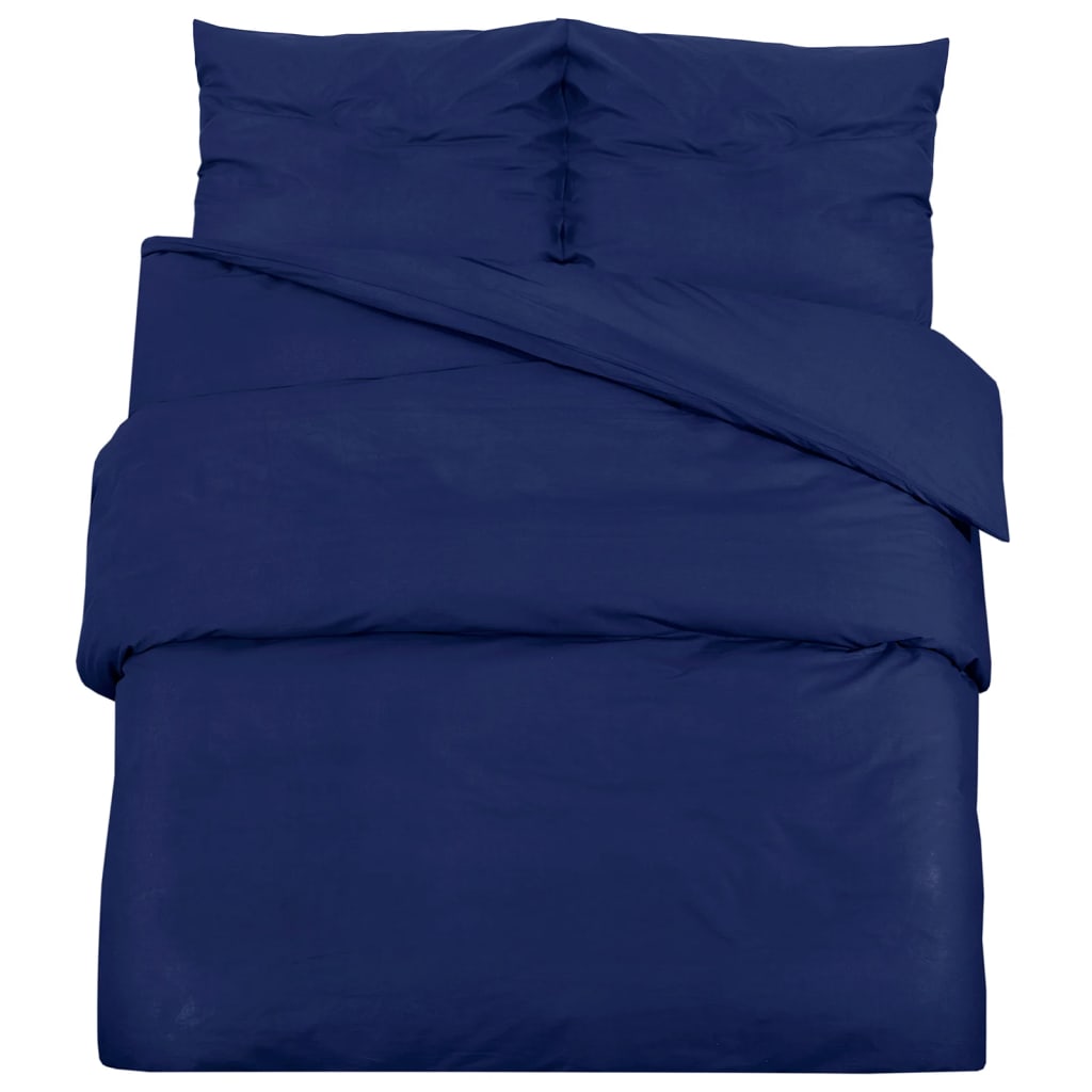 Vidaxl dekbedovertrekset 200x200 cm katoen marineblauw
