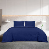 Vidaxl dekbedovertrekset 200x200 cm katoen marineblauw