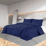 Vidaxl dekbedovertrekset 200x200 cm katoen marineblauw