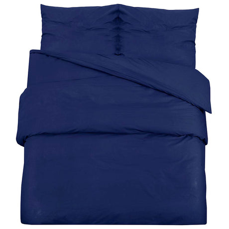 Vidaxl dekbedovertrekset 240x220 cm katoen marineblauw