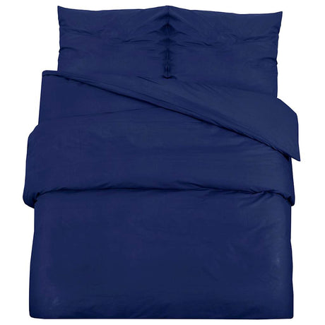 Vidaxl dyneovertræk sæt 135x200 cm bomulds Navy Blue Blue