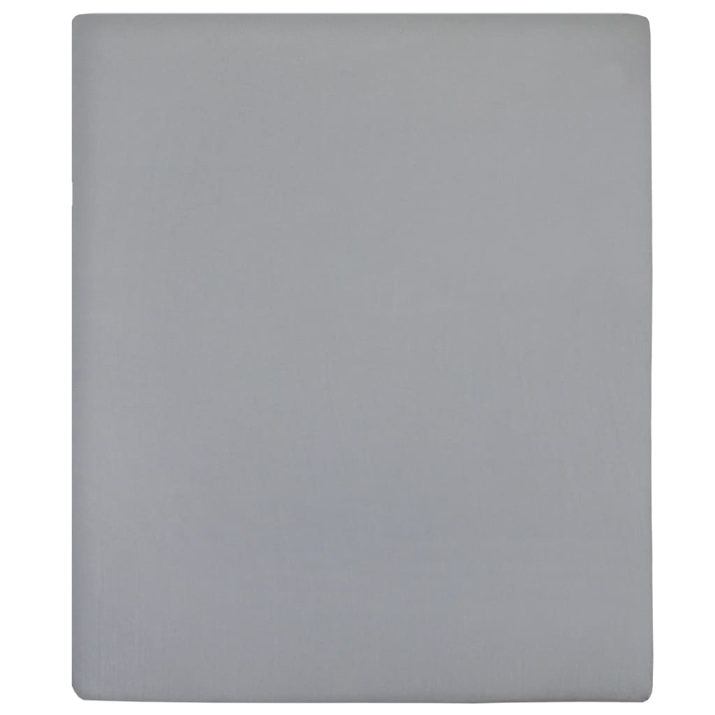 Vidaxl Fitted Sheet Jersey 140x200 cm bomuldgrå