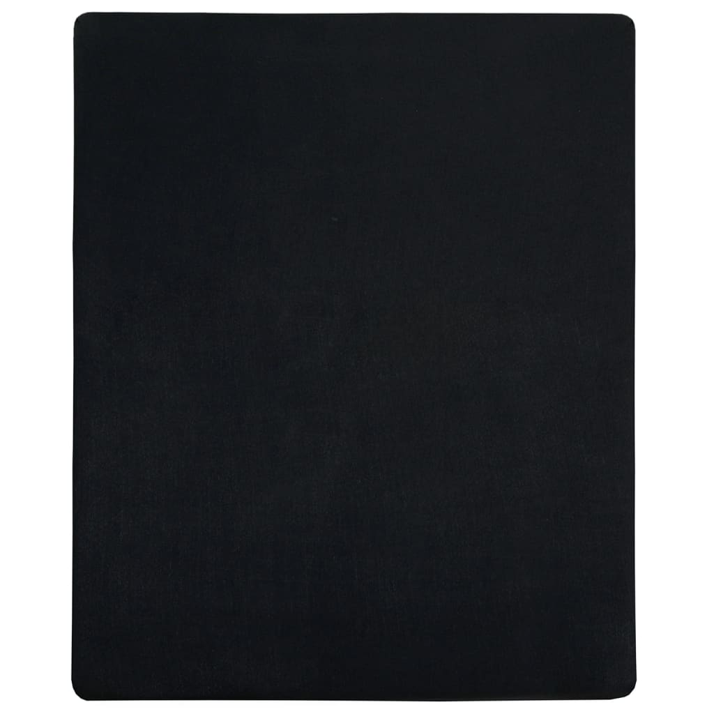 Vidaxl Fitted Sheet Jersey 90x200 cm bomuld sort