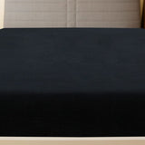 Vidaxl Fitted Sheet Jersey 90x200 cm bomuld sort
