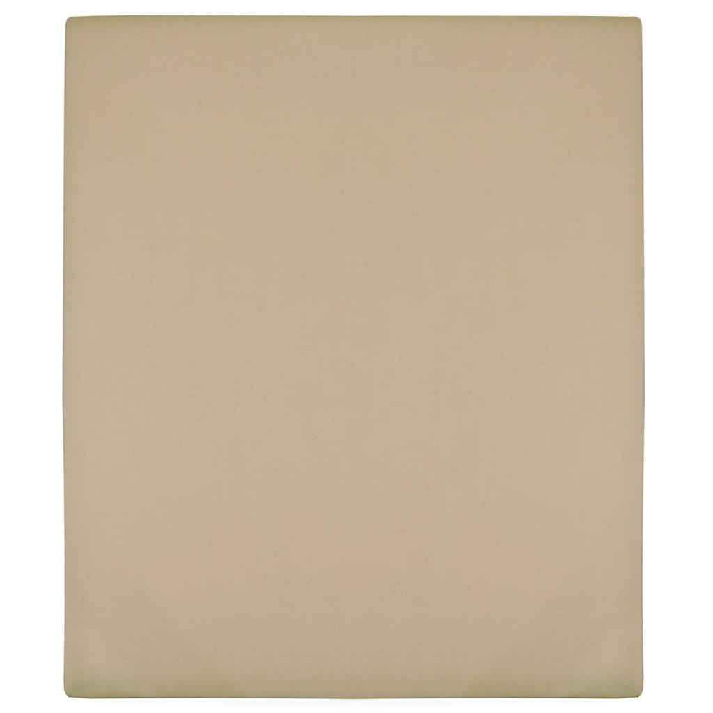 Vidaxl Fitted Sheets Jersey 2 St 140x200 cm Cotton Taupe