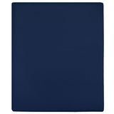 Vidaxl monterede ark 2 St Jersey 90x200 cm bomulds Navy Blue Blue