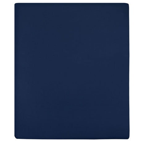 Vidaxl monterede ark 2 St Jersey 90x200 cm bomulds Navy Blue Blue