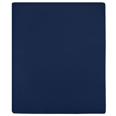 Vidaxl Fitted Sheet Jersey 160x200 cm bomuld Marine Blue