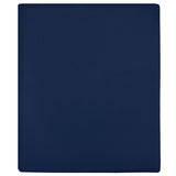 Vidaxl Fitted Sheet Jersey 160x200 cm bomuld Marine Blue