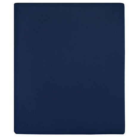 Vidaxl Fitted Sheet Jersey 160x200 cm bomuld Marine Blue