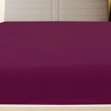 Vidaxl monterede ark 2 St Jersey 90x200 cm bomuld Bordeaux rød