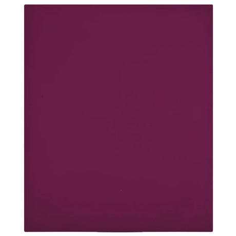 Vidaxl monterede ark 2 St Jersey 100x200 cm bomuld Bordeaux rød