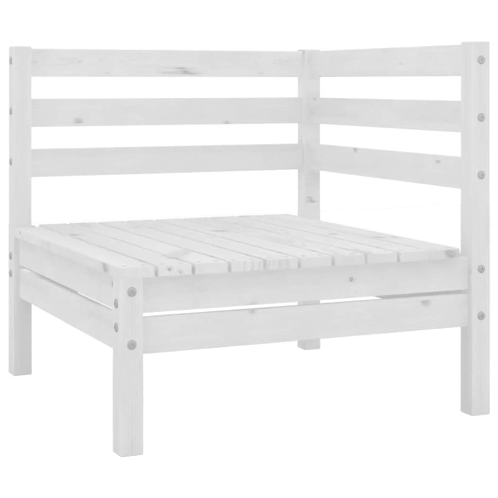 Vidaxl tuinhoekbanken 2 st massief grenenhout wit