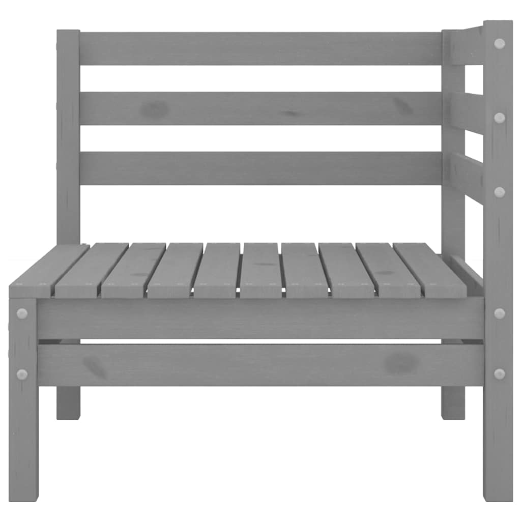 Vidaxl 4-delige loungeset massief grenenhout grijs