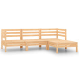 Vidaxl 4-delige loungeset massief grenenhout