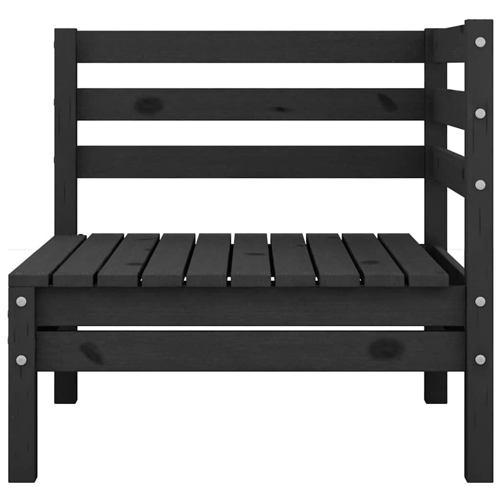 Vidaxl 4-delige loungeset massief grenenhout zwart