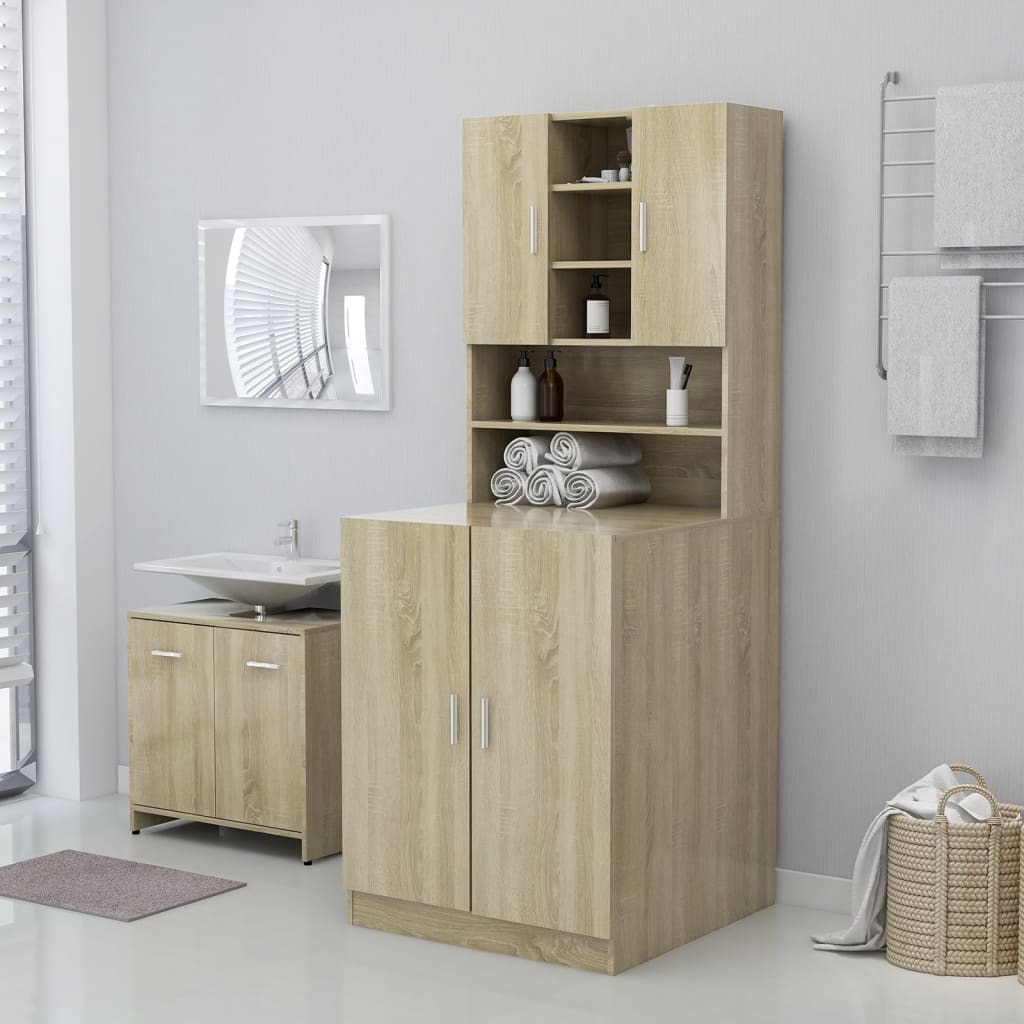 Vidaxl Washing Machine Cabinet Sonoma Oak -farvet