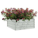 Vidaxx plantekasse hævet 100x100x45 cm galvaniseret stål sølv